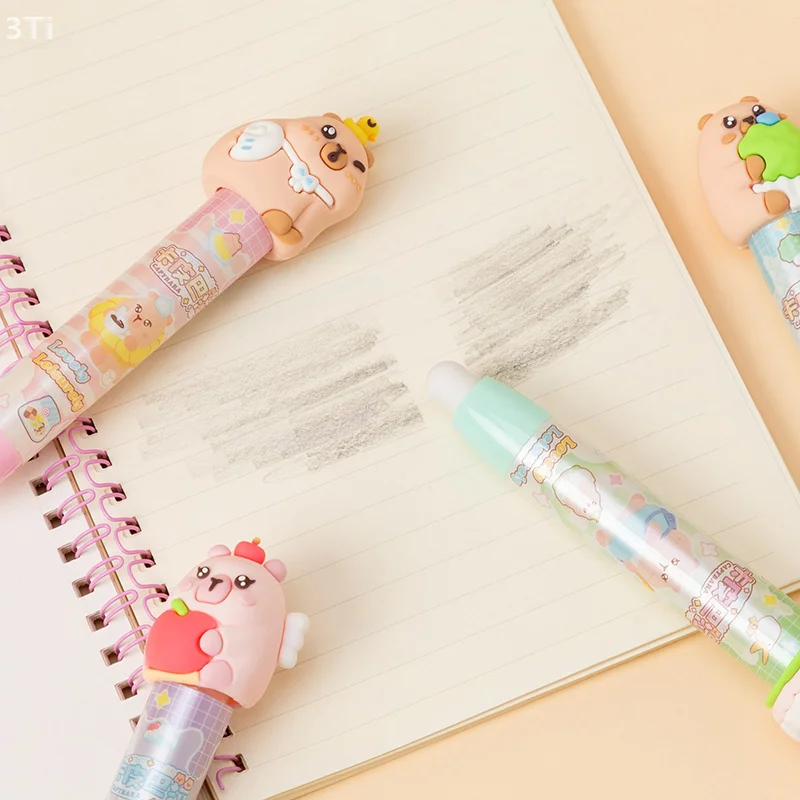Gomma da cancellare per capibara cartone animato Kawaii Gomma da cancellare per studenti Gomma da cancellare creativa per ufficio Materiale scolastico Regali di cancelleria per studenti
