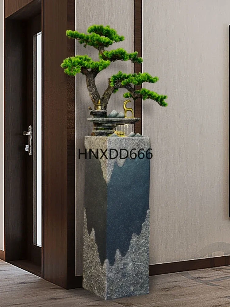 Large Outdoor Waterfall Fountain Decorative Floor Rockery Entrance Water Feature Running Ornament for Garden