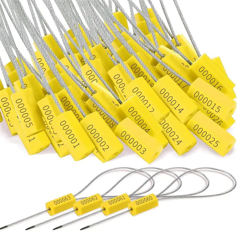 120 Steel Cable Seals Metal Security Seal Numbered Metal Truck Trailer Seals Security Tags Tamper Evident Tags-B51B