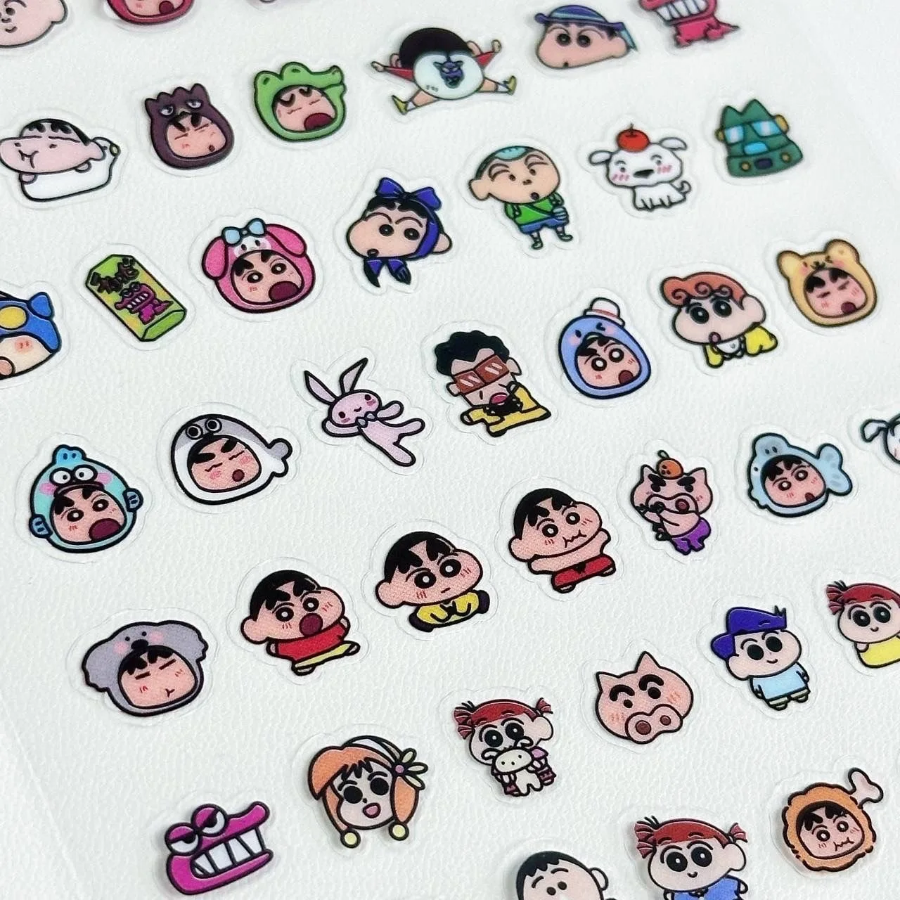 Crayon Shin-chan Cute Cartoon Stickers Kawaii Periphery Toy Adorkable Trunk Notebook Hand Account Decorate Lovely Nail Patches