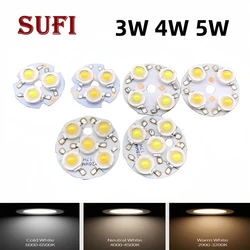 10pcs 3W 4W 5W LED Aluminum Plate With Lamp Beads 23mm 28mm Round PCB Light Source Plate Flashlight Light Board