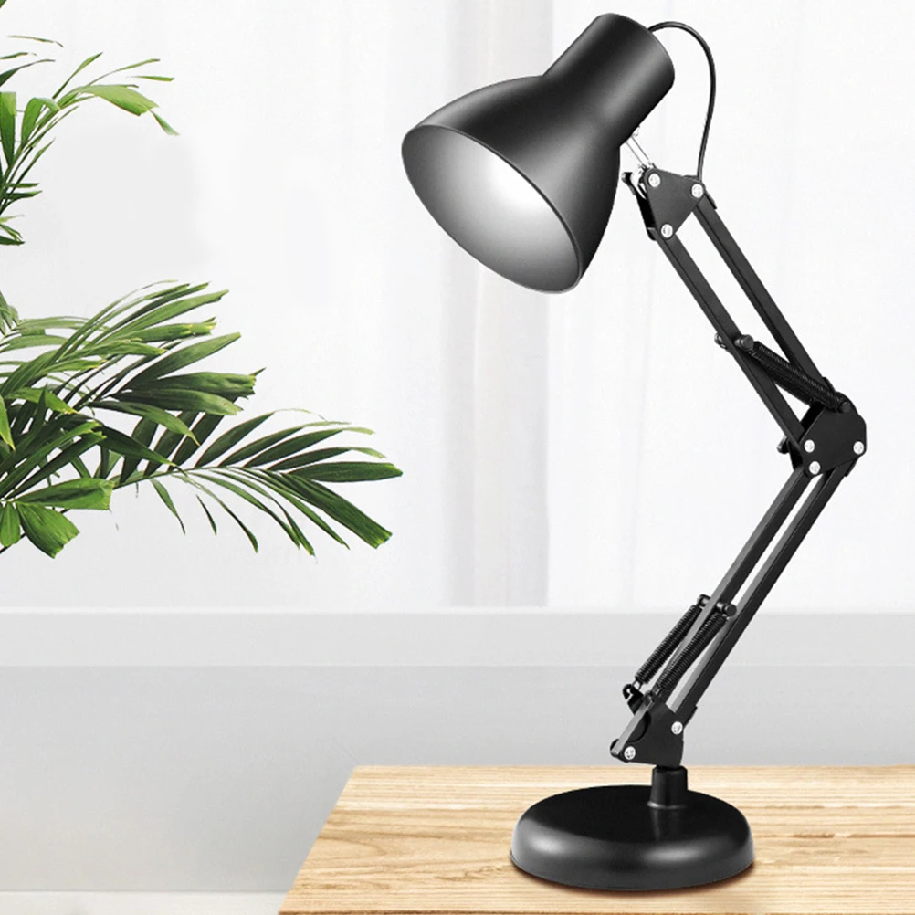 

Eye Protection LED Desk Lamp Long Arm Foldable Rechargeable Clip Light Dimmable Non Glare Metal Student Study Room Living