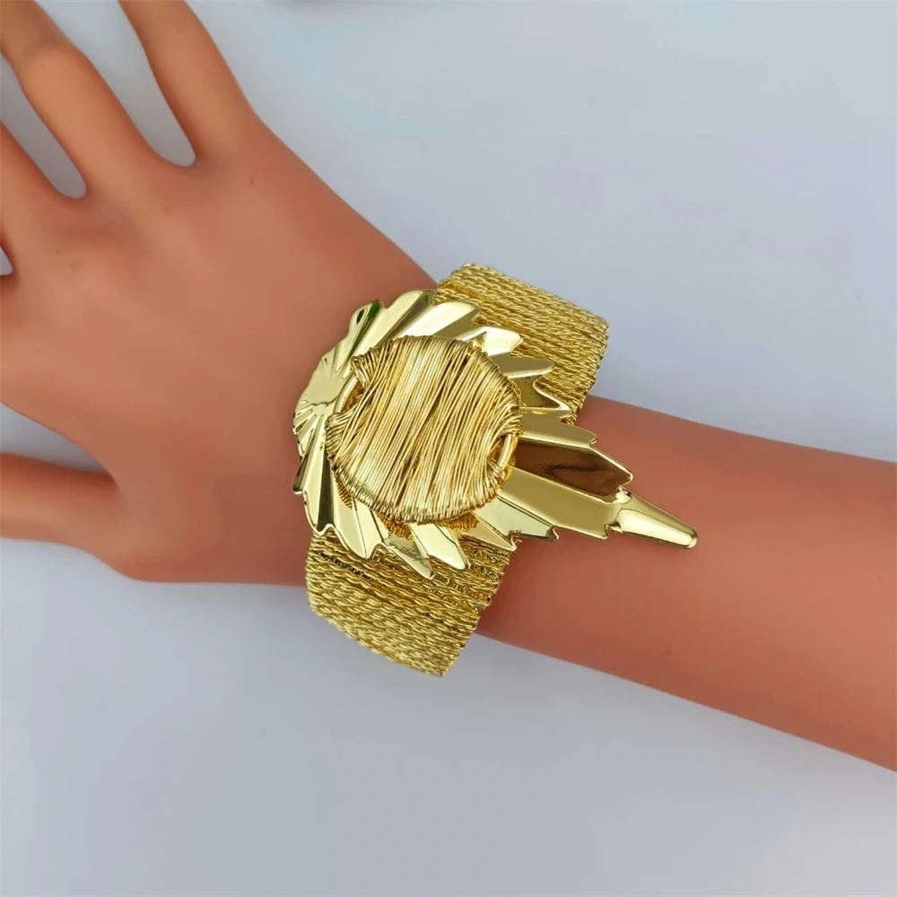 EMMA مجموعات مجوهرات الزفاف الفاخرة المصنوعة يدويا دبي مطلية بالذهب نيجيريا حفل زفاف مجموعات قلادة للنساء هدايا عيد ميلاد الأم #6