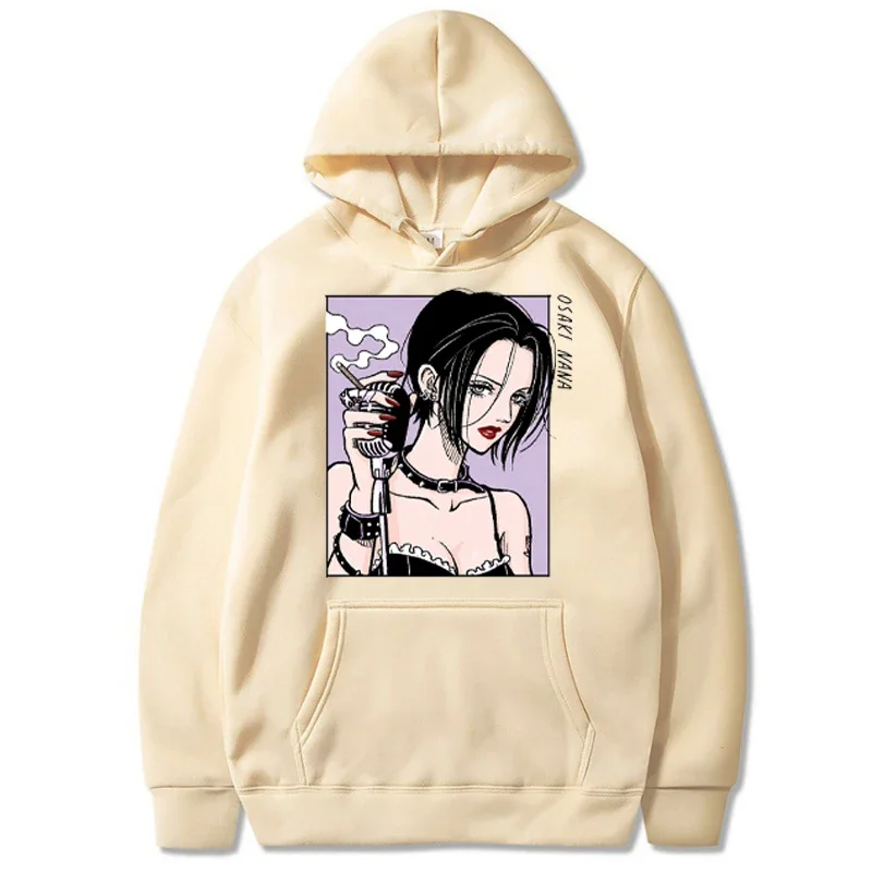 Japan Anime NANA Plus Size Hoodie Oosaki Nana Hooded Women Sweatshirts Harajuku Long Sleeve Female Pullover Casual Clothes Tops