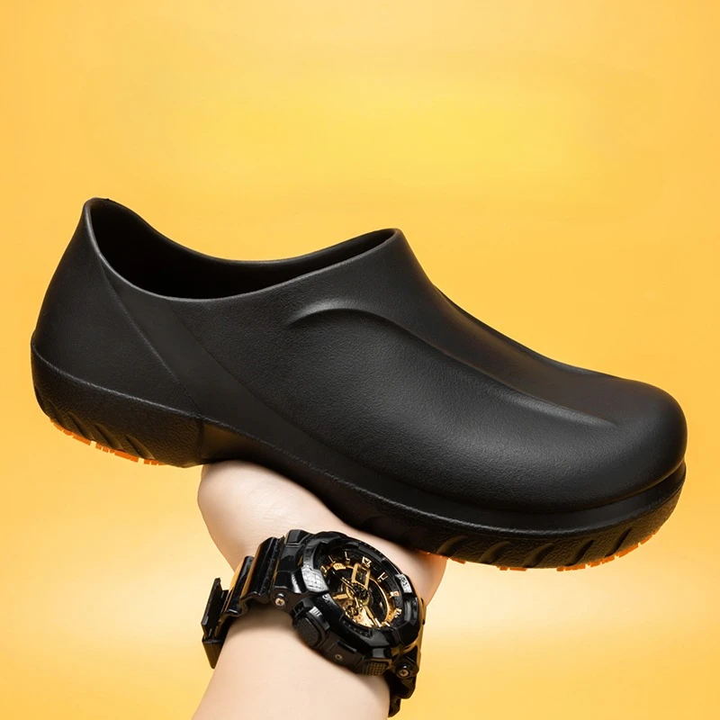 

Мужские модные сандалии-полуботинки для поваров, нескользящие, маслостойкие, водонепроницаемые, для работы в ресторанах, на кухне, в отелях, трансграничные рабочие туфли