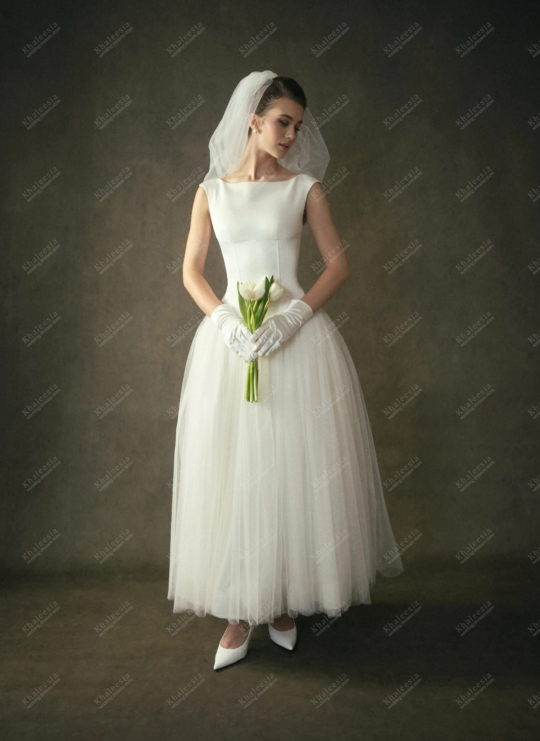 Charming Wedding Dresses Graceful Bridal Gowns Simple Robes A Line Sleeveless O Neck Elegant Vestidos De Novia Customized 2026