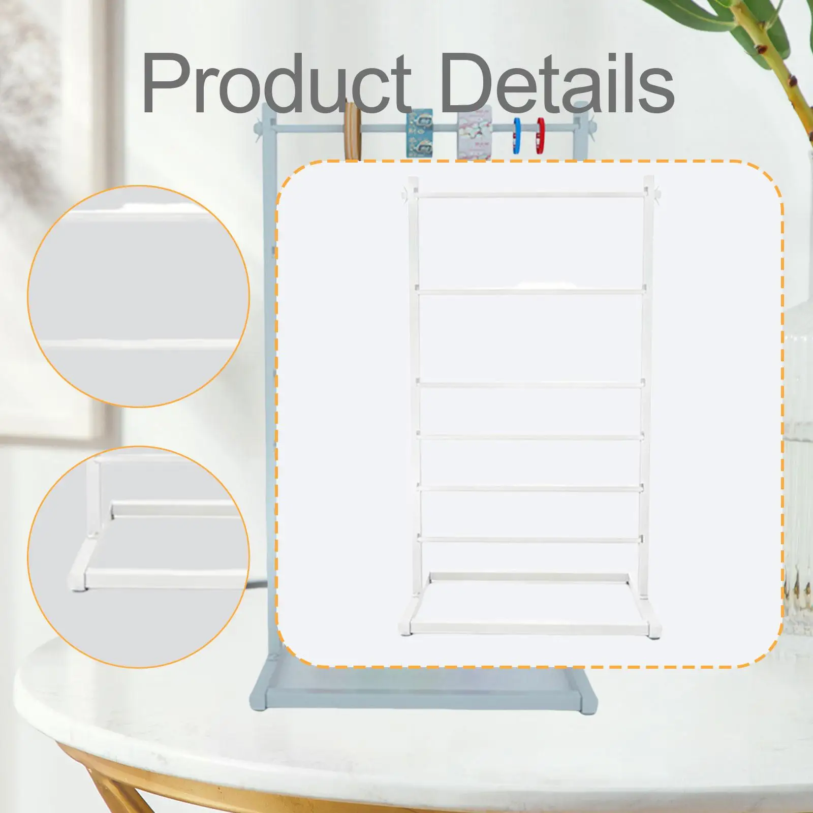 Ribbon Storage Organizer Rack Metal Display Shelf for Ribbon Spools Wire Tapes Sewing Threads for Home Craft Use
