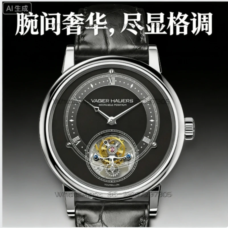 New Original Limited Edition Chinese Style Genuine Watch Men's Mechanical Watch Tourbillon Hollow Leather Waterproof Men's Watch