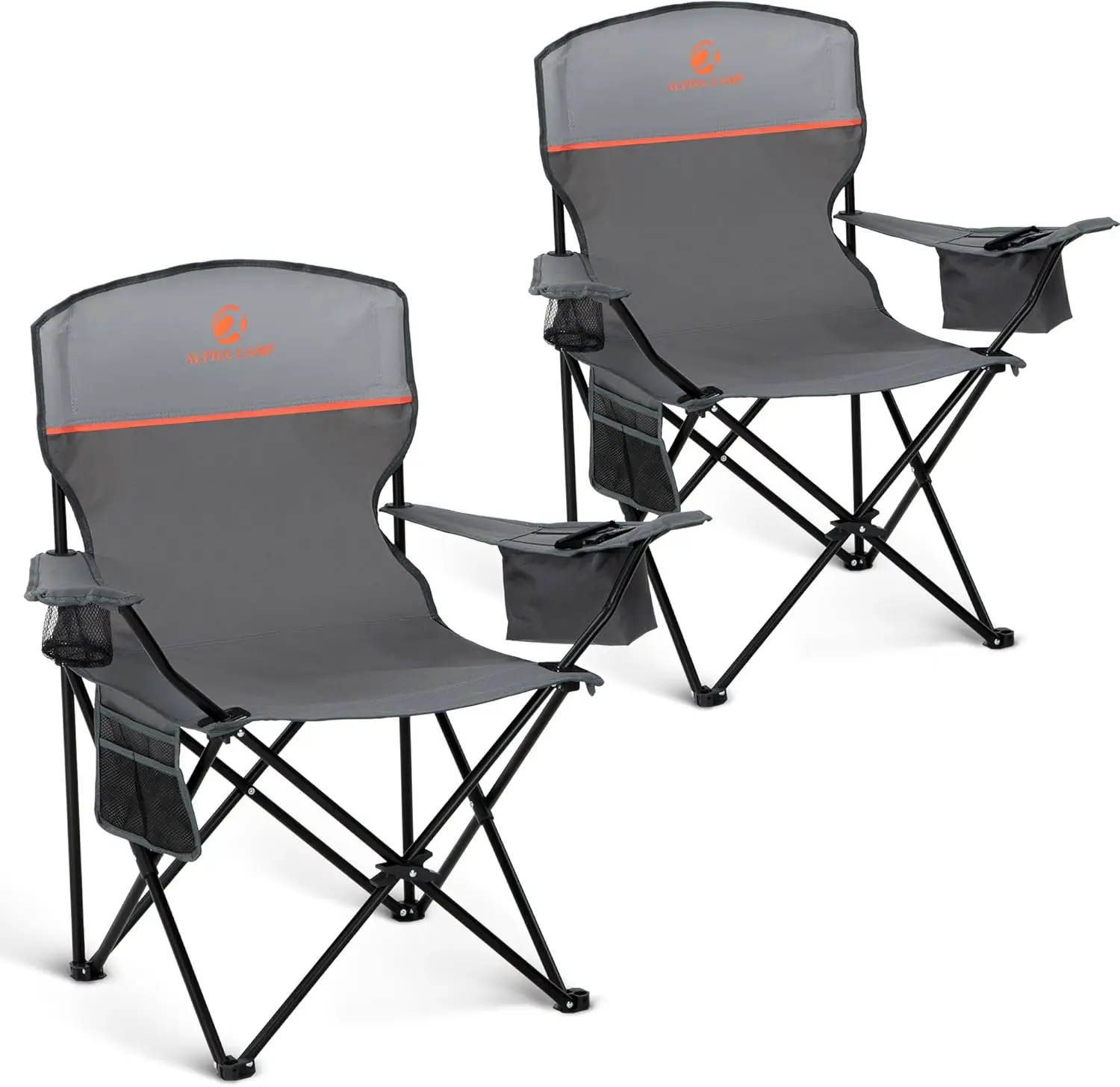 

2 Pa Portable Camping Chair For Adults, Folding Outdoor Camp Chair Lightweight Lawn Chairs Folding Collapsible Chair For