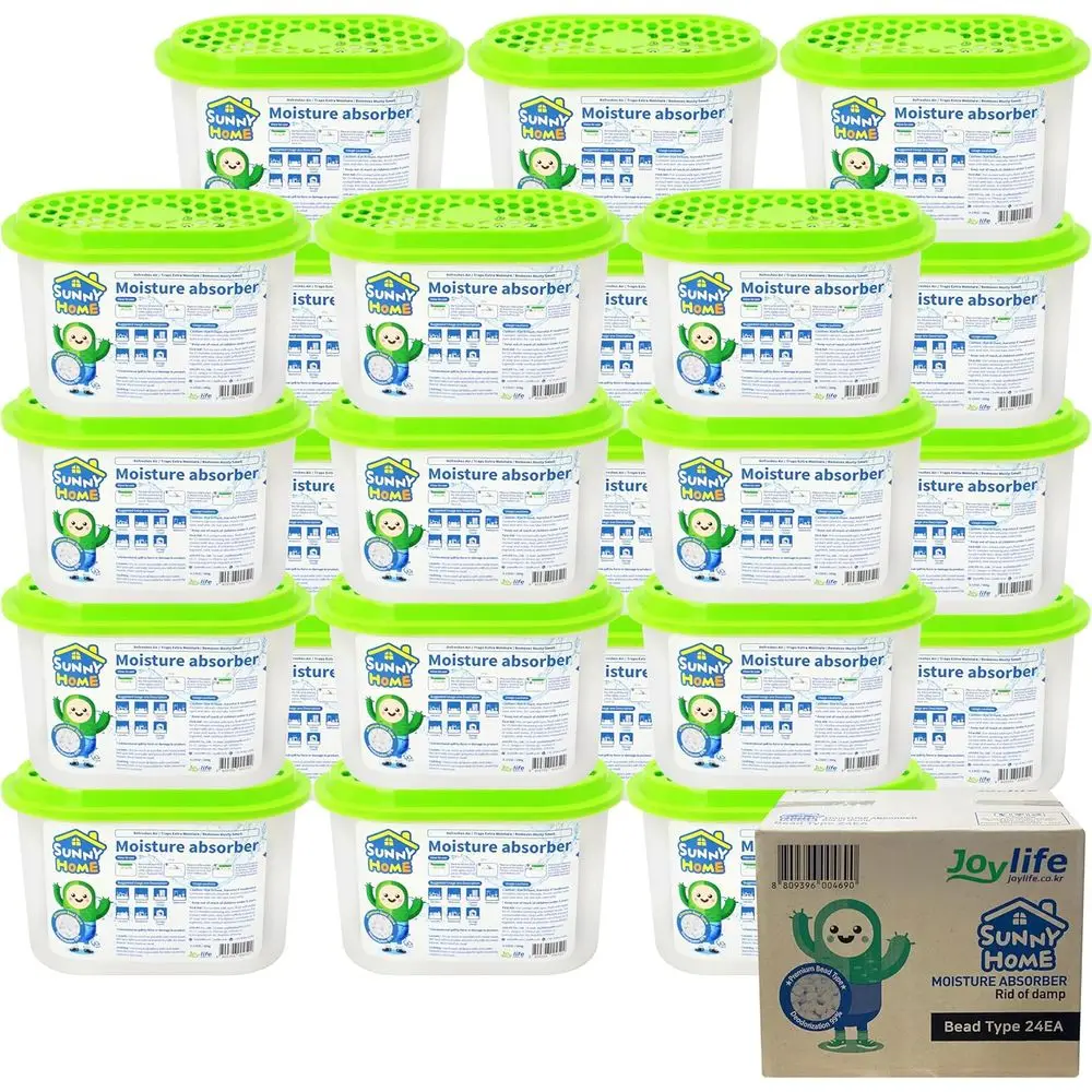 

24 Pack Moisture Absorbers 9.17oz, Unscented, Odor Eliminator and Deodorizer for Closet, Bathroom, Kitchen in Home & RVs.