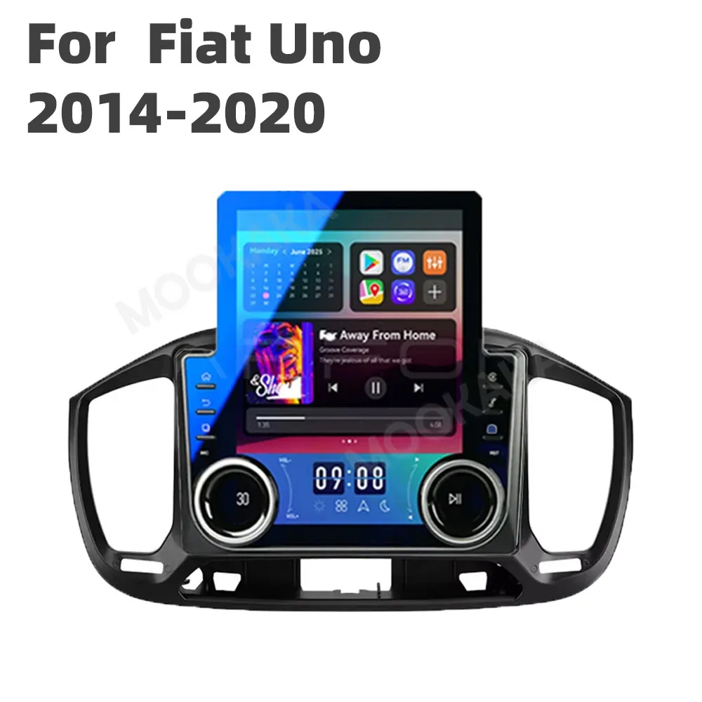 9.7'' Carplay Car Radio For Fiat Uno 2014 - 2020 Android 13.0 Auto Tesla Style Vertical Multimedia Player GPS Stereo Head Unit