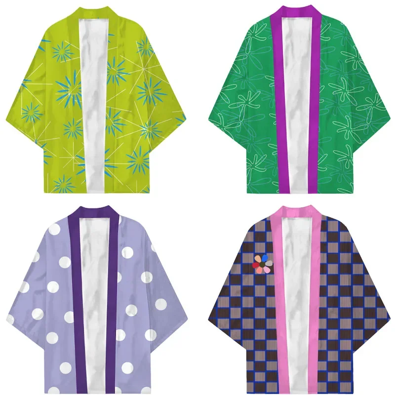 

Movie Disgust Costume for Adult Cosplay Kimonos Cartoon Joy Flower Cloak Men Women Envy Carnival Outfits Stylish loose shirt