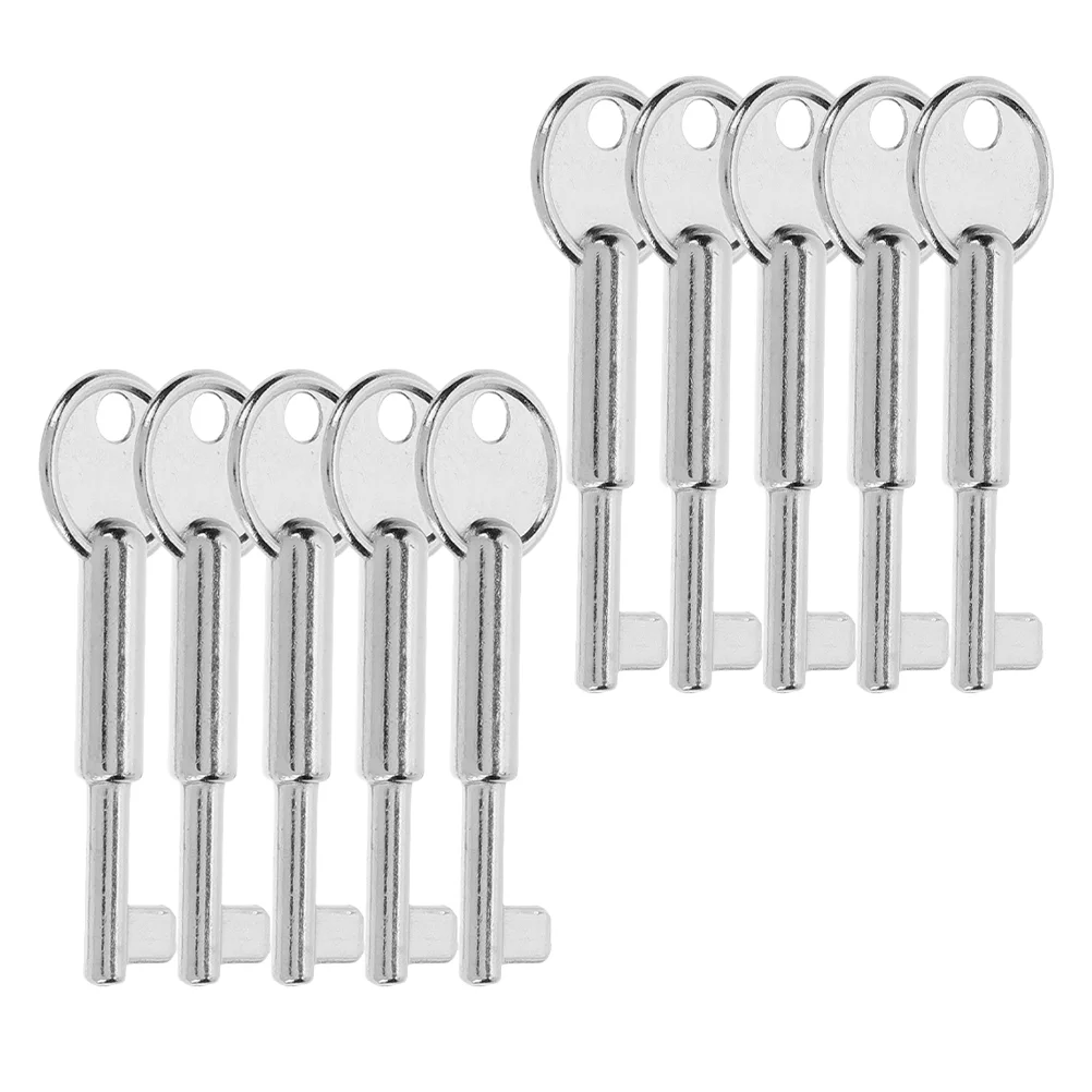 10 Pcs Emergency Switch Key Replacement Stop Button Metal for Push Reset Keys Shop Home