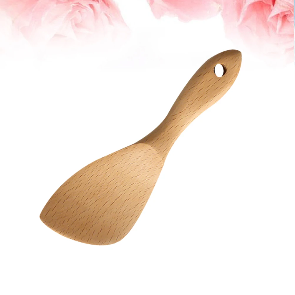 

1pc Wooden Rice Shovel Non-Stick Pan Spade Household Kitchen Utensil Chef Cooking Accessory For Restaurant Home Spade