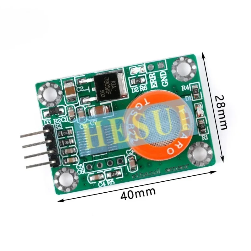 TGS822 module Alcohol detector sensor module Serial port output Ethanol gas measurement module Connected to computer