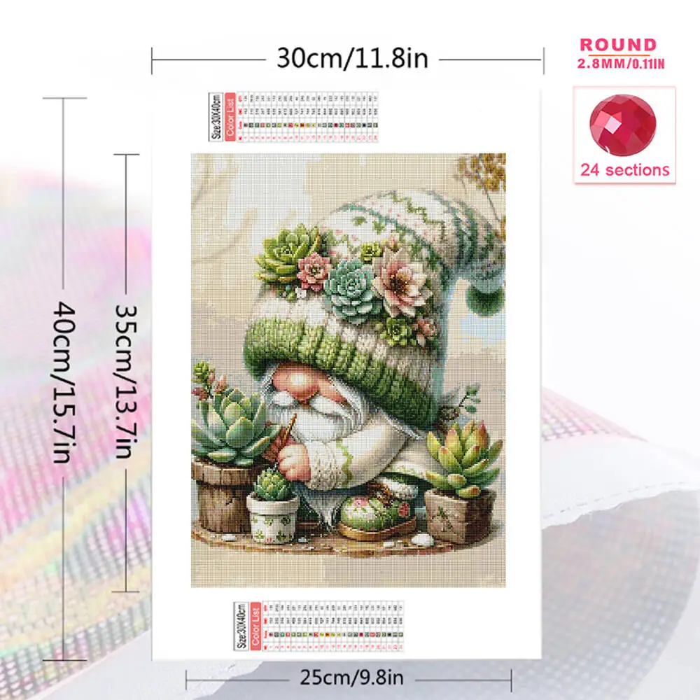 Evershine New Arrival Diamond Mosaic Dwarf Portrait Full Square Round Diamond Painting Character DIY Succulent Child Hobby