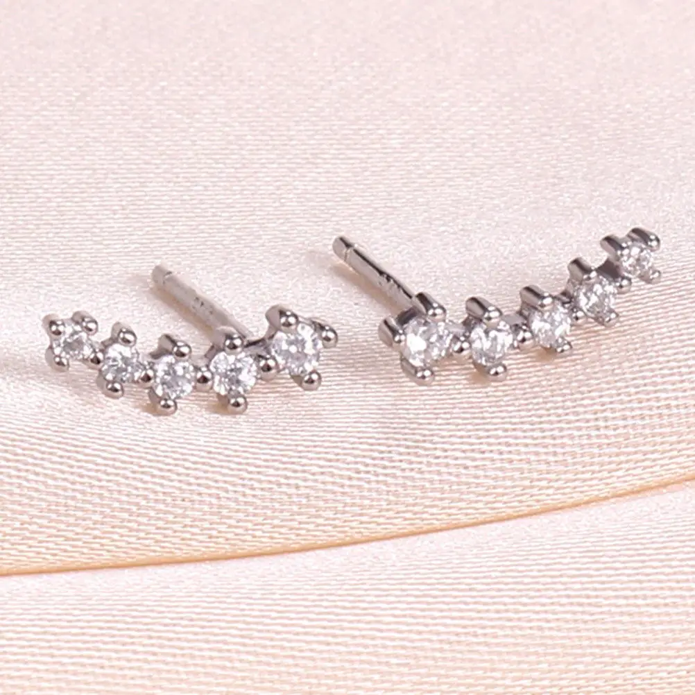 1Pair Rhinestone Earring Studs for Women Elegant Stylish Ear Jewelry Not Easy to Fall Off Fade Or Deform Match Most Clothing