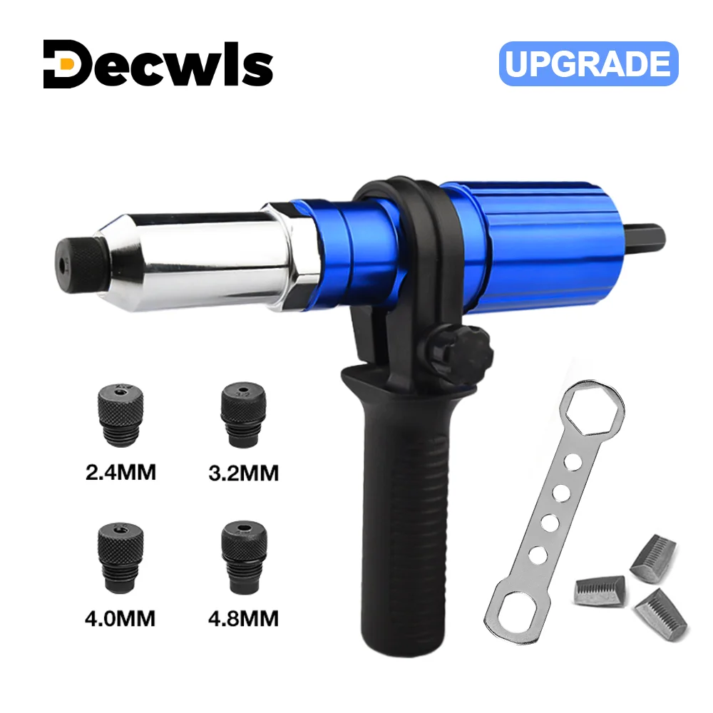 

Electric Rivet Gun 2.4mm-4.8mm Portable Rivet Nut Gun Drill Adapter Home Plug-in Riveting Tool Wireless Rivet Nail Bit Tools Kit