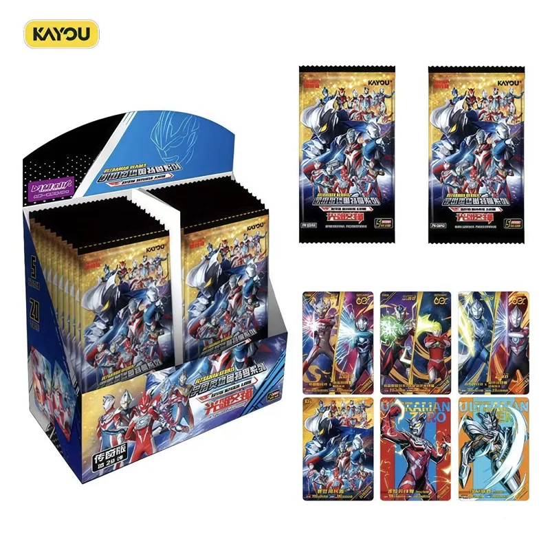 100% Original KAYOU Ultraman Legend Version Version 28 Sammelkarten-Box Sammelkarten Anime Hobby Sammlerstücke Spielzeug Geschenke