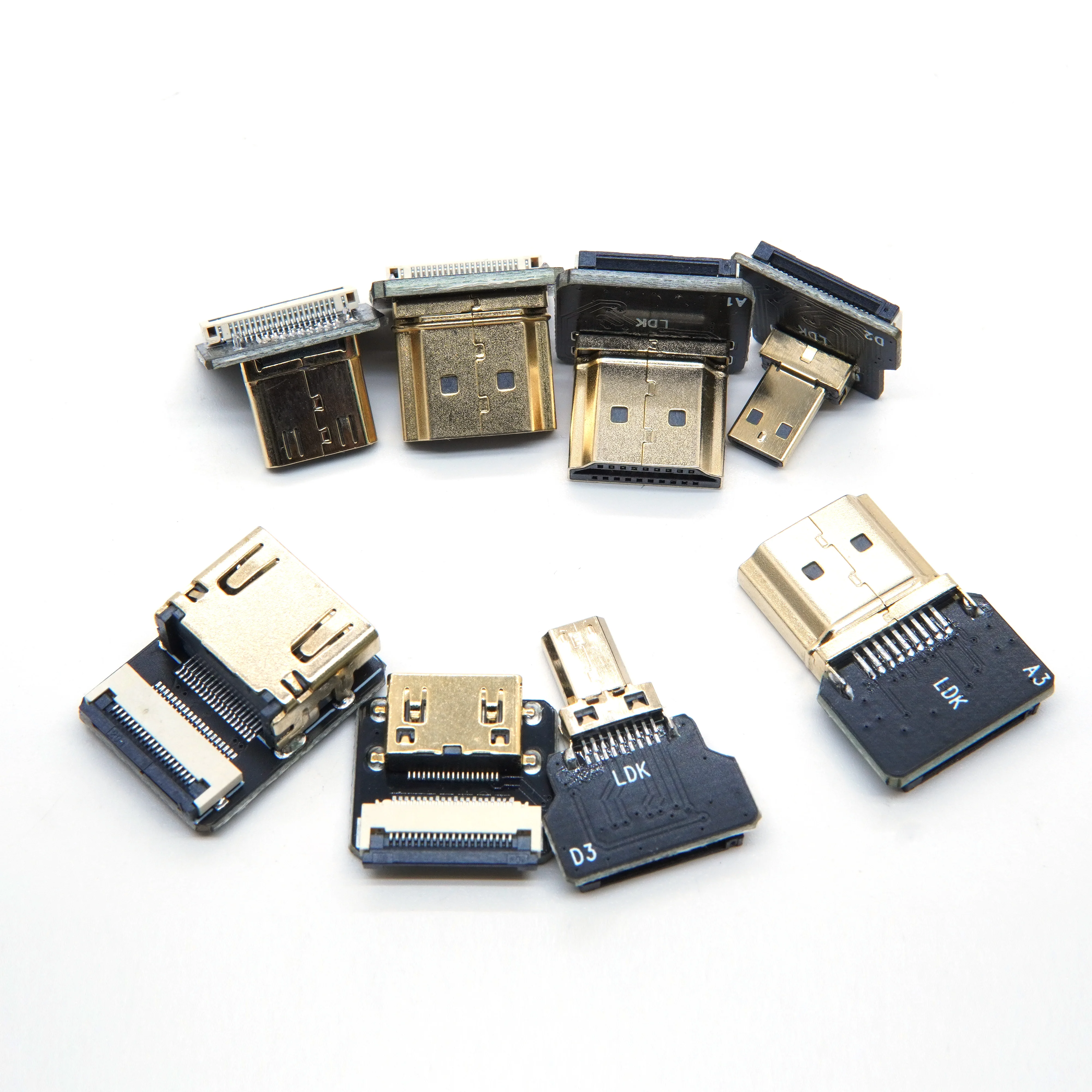 

FPV HDMI ffc HDMI Ribbon Cable 90 Degree Mini/Micro HDMI to Standard HDMI PCB Connector 20pin fpv micro hdmi