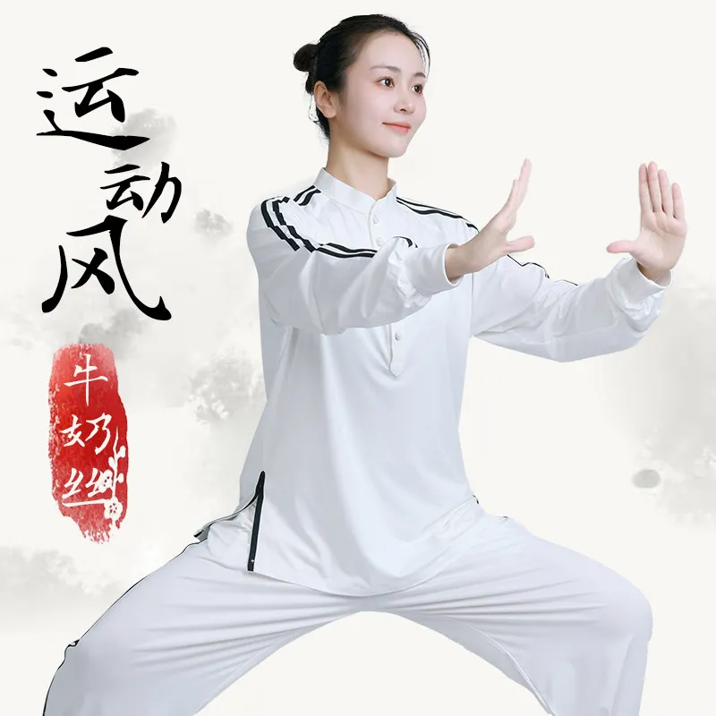 Martial Arts Tai Ji Suit Women's New 2026 Improved Tai Exercise Clothing Men's Sports Clothing Spring and Summer Baduanjin