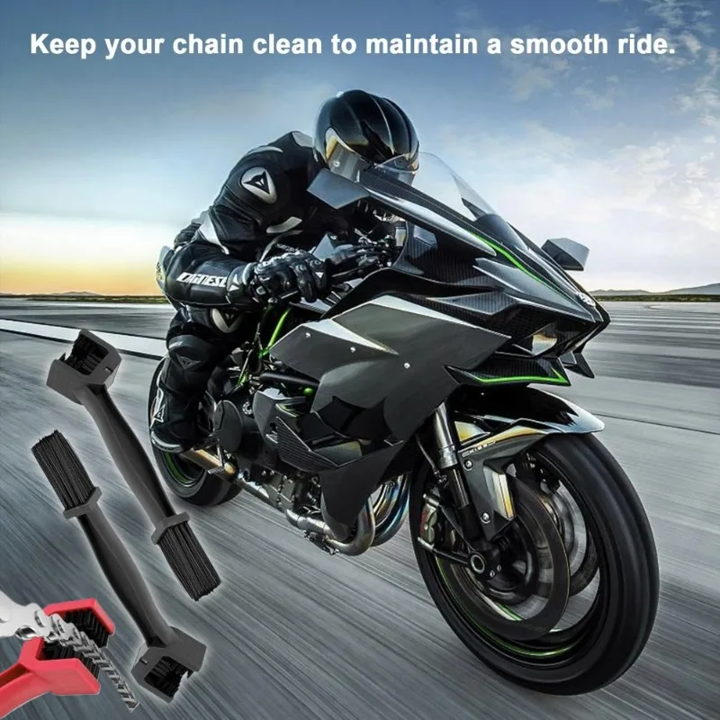 

Щетка для чистки цепи и шатунов мотоцикла, 2 шт., набор инструментов для велосипедной цепи, аксессуары для точного обслуживания