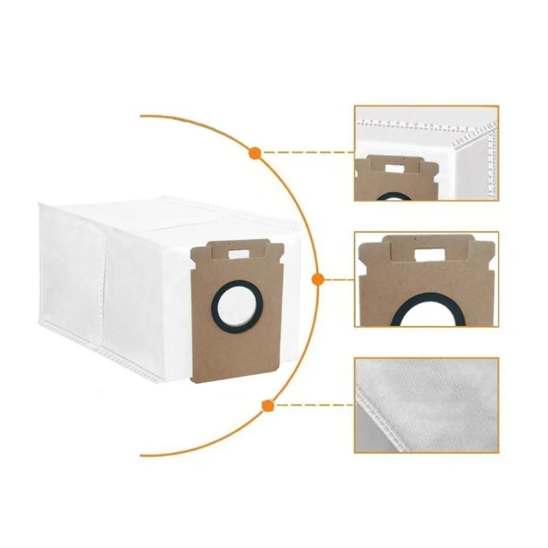 Peças de reposição para saco de pó AT28 para Roborock H50 Ulrta / Roborock H50 Acessórios para aspirador de pó Saco de lixo 10 peças