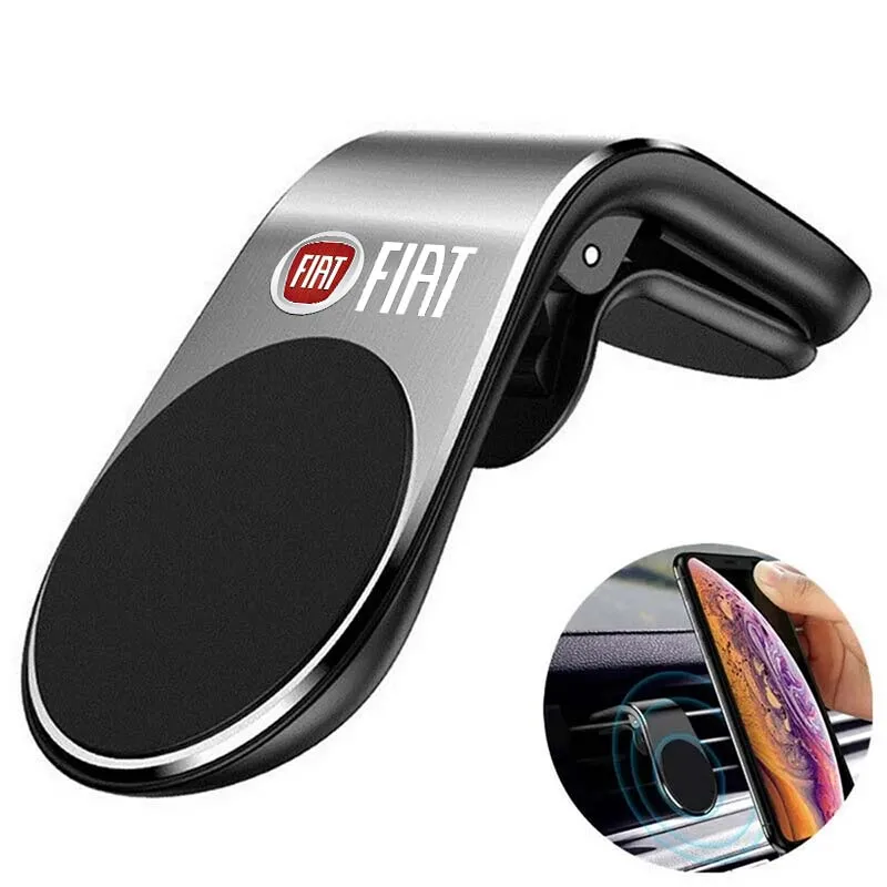 Support magnétique de téléphone portable pour voiture, Clip de ventilation, Support GPS pour FIAT 500 Grande Stilo Freemont Punto Astra Bravo