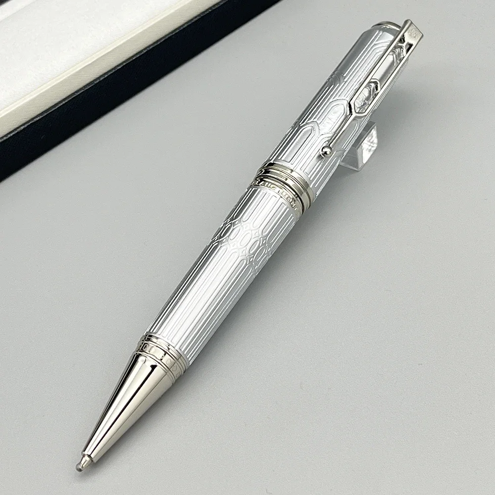 Pluma estilográfica Victor de alta calidad, bolígrafo MB Rollerball, bolígrafos de lujo para escritura de negocios, regalos, negro, rojo y plateado