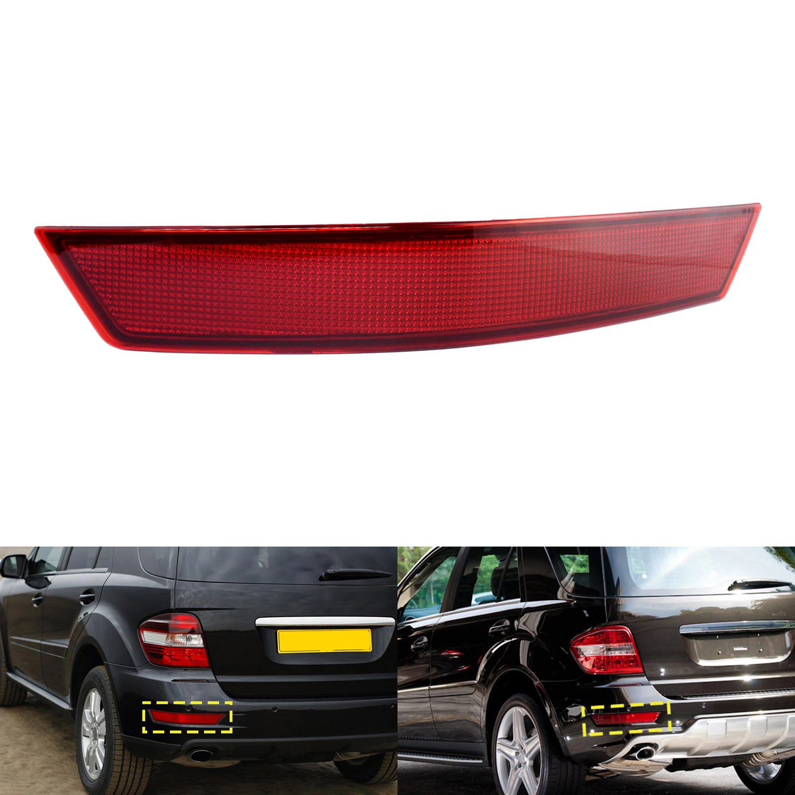 Cubierta de lente reflectora de parachoques trasero izquierdo A 1648200374 Para Mercedes W164 ML 2005-2011