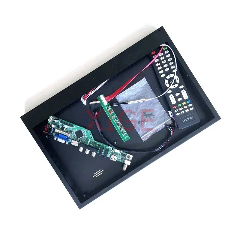 Fit LTN156AT02/LTN156AT03 Controller Board+Metal Case VGA+HDMI+AV+USB DIY Kit Analog TV Signal 40 Pin LVDS 15.6