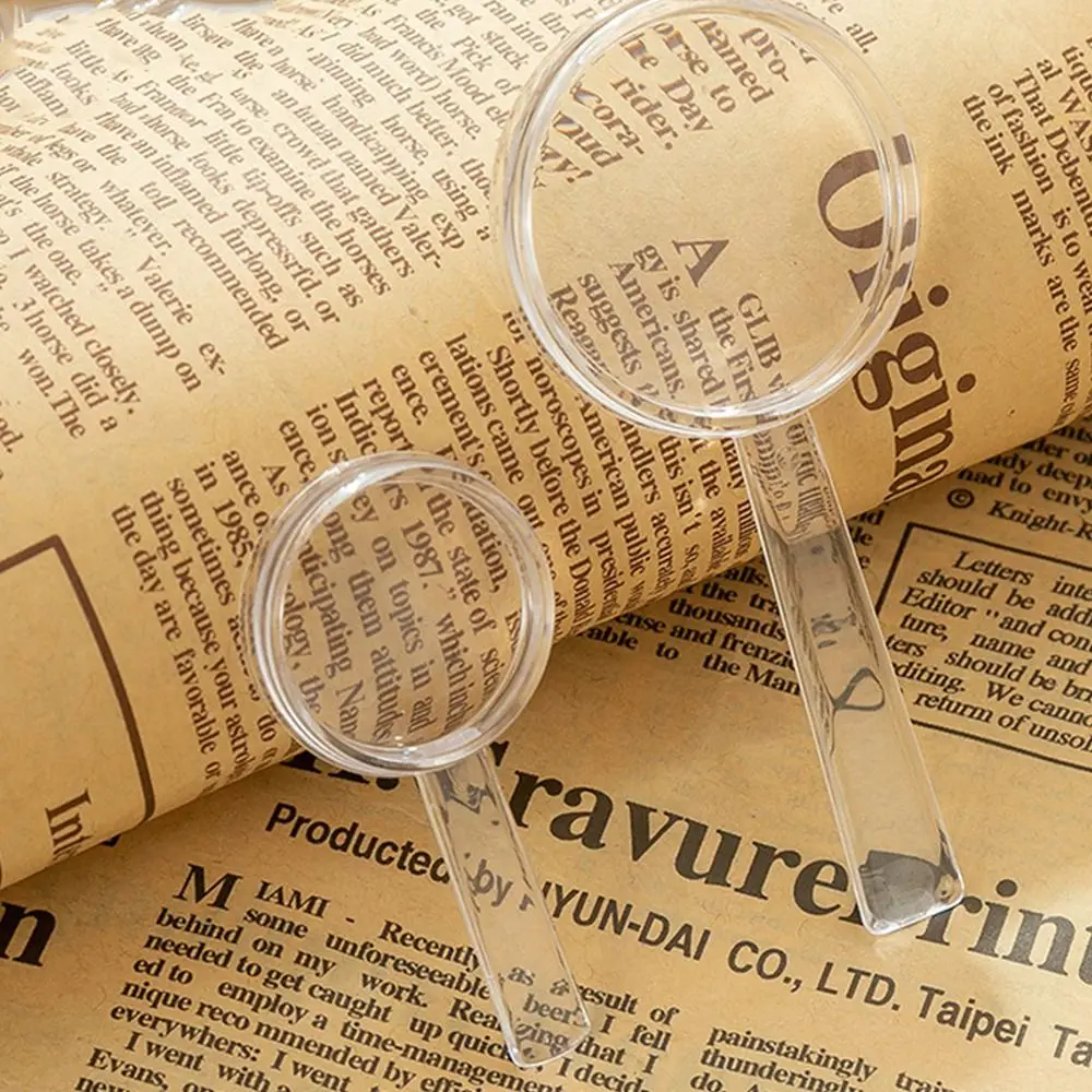 10pcs Loupe Fresnel lens Transparent 3X Children's Magnifying Glass High-definition Pocket Handheld Magnifier Children's Toy