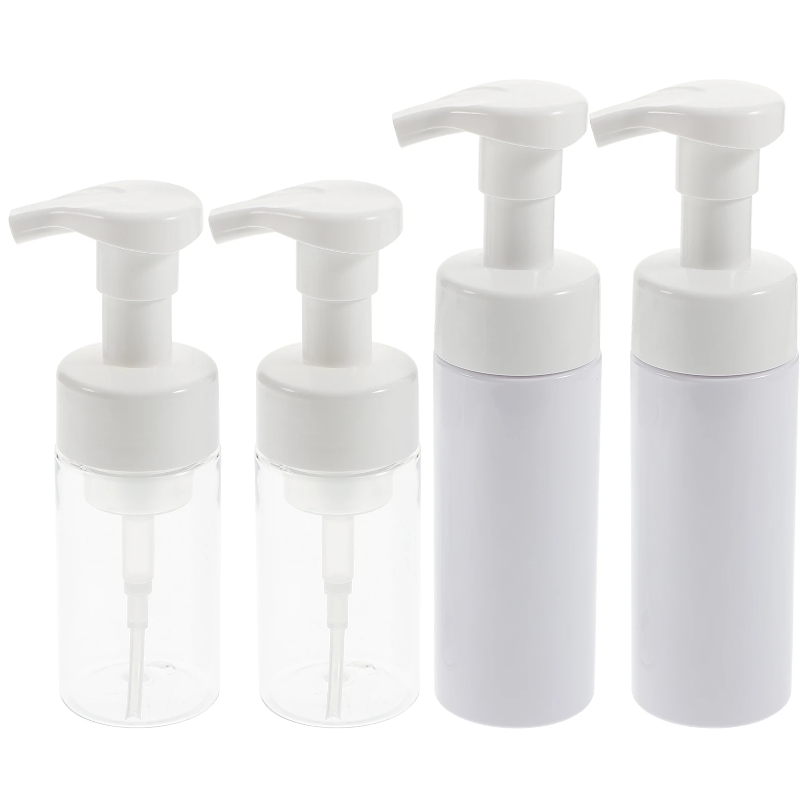 

4pcs Bubble Flask Sub Packing Bottles Empty Pump Sparkling Hand Travel Shampoo Conditioner Reusable