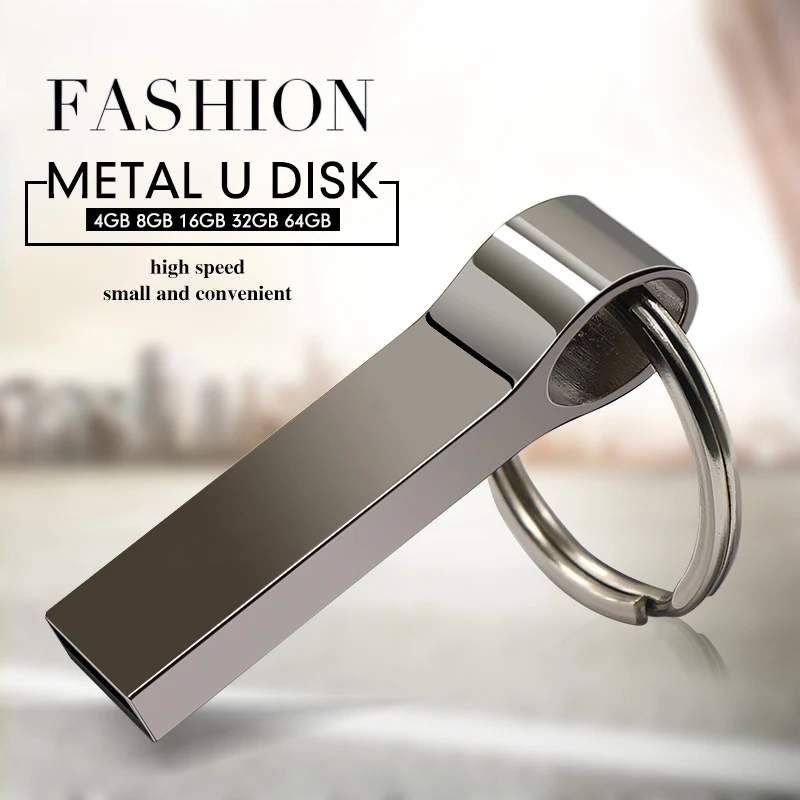 Memoria USB de alta velocidad, unidad Flash de 128GB de Metal, 2,0 GB, 64GB, 32GB, 16GB, 8GB, 4gb, 256GB, 512 GB