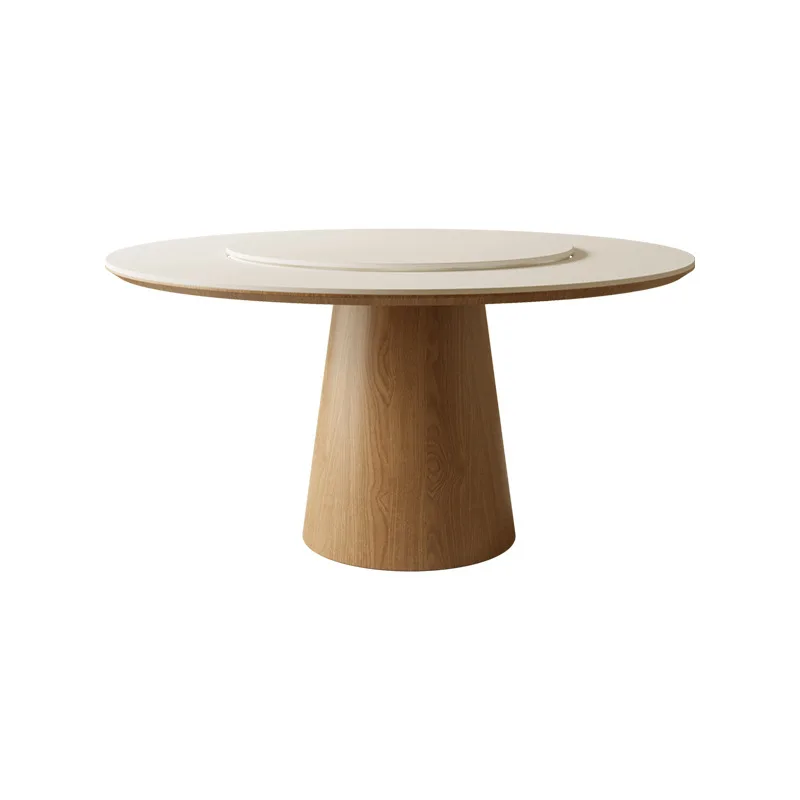 

Cream Style Homestay Dining Tables Nordic Round Negotiation Work Dining Tables Multi-functional Wooden Furniture Tafel MHCZ