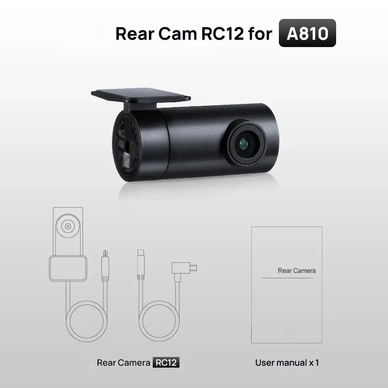 for 70mai New Rear Camera RC12 ONLY for 4K A810 Car DVR and Support Parking Recording