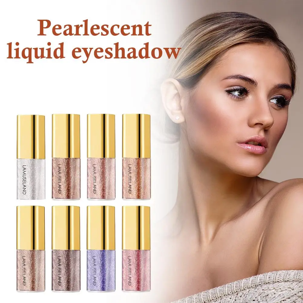 Eye Shadow Waterproof Beauty Highlighter Mini Makeup Metallic Pearl Liquid Eyeshadow Champagne Gold Shimmer Glitter Diamond