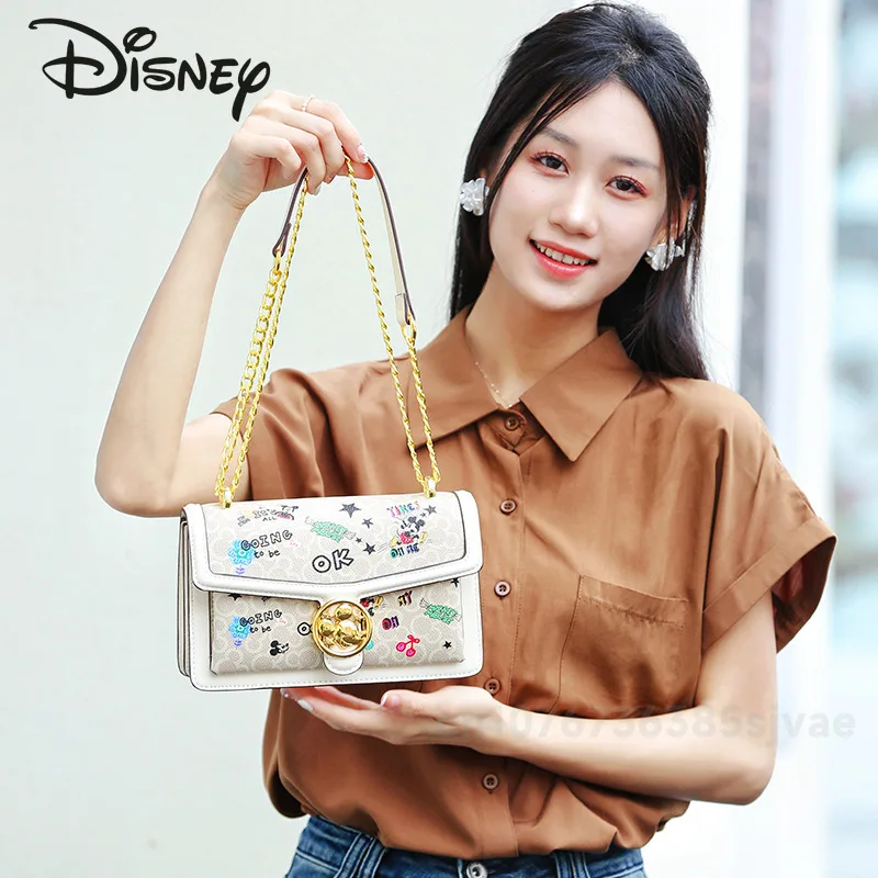 Bolso de hombro de Mickey auténtico para mujer, bolso de mano de alta calidad a la moda, bolso de viaje explosivo de gran capacidad, nuevo