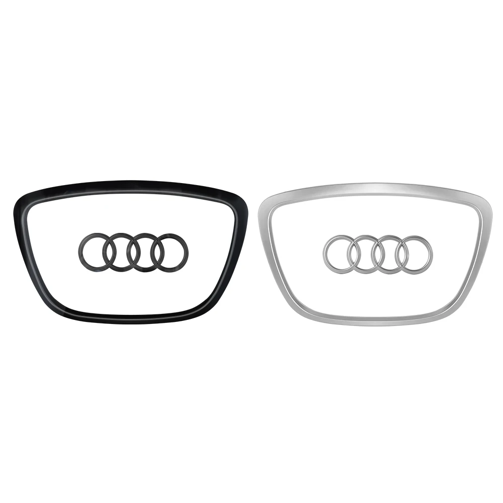 Car Steering Wheel Frame Trim Cover for AUDI A6L 2012-2018 Q5 2013-2018 A4L A3 2013-2016 Q8L A7 Q7 2011-2017 Q3 2003-2016 Emblem