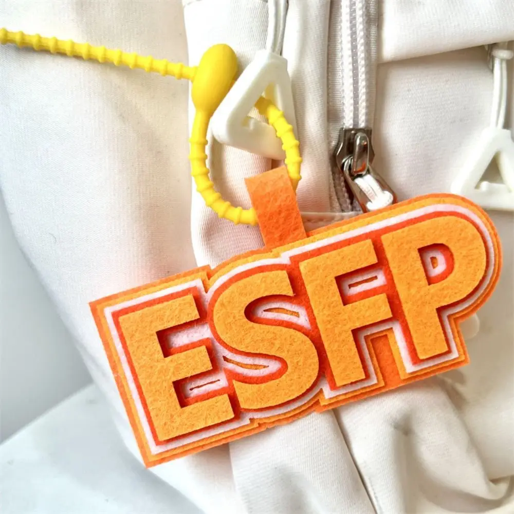 

Милый брелок с буквами MBTI, красочный стиль, брелок из нетканого материала, подвеска в корейском стиле, 16, индивидуальный брелок для ключей, подарок
