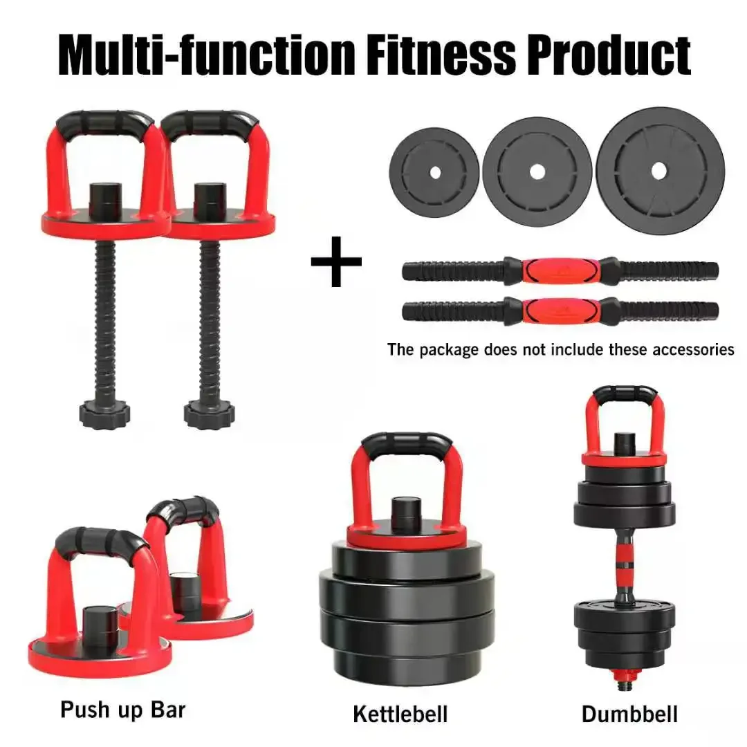 Equipment Fitness Cement Dumbbell set for 50kg sand filled weight plates Weight mancuernas Ajustable barbell 10kg gym dumbbells