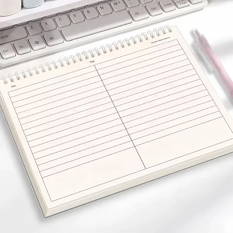 B5 Spiral multifunctional notebook grid/Horizontal lines separate the thick paper roll notepad，Suitable for planners and student