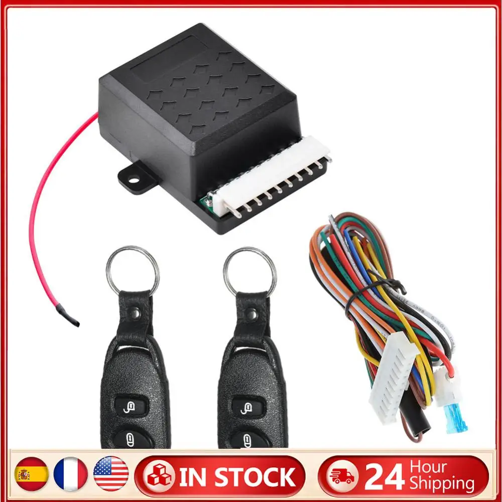 

12V Car Door Lock with 2 Remote Control Auto Locking Security Keyless Entry Kit Universal Vehicle Door Lock Anti-Theft System