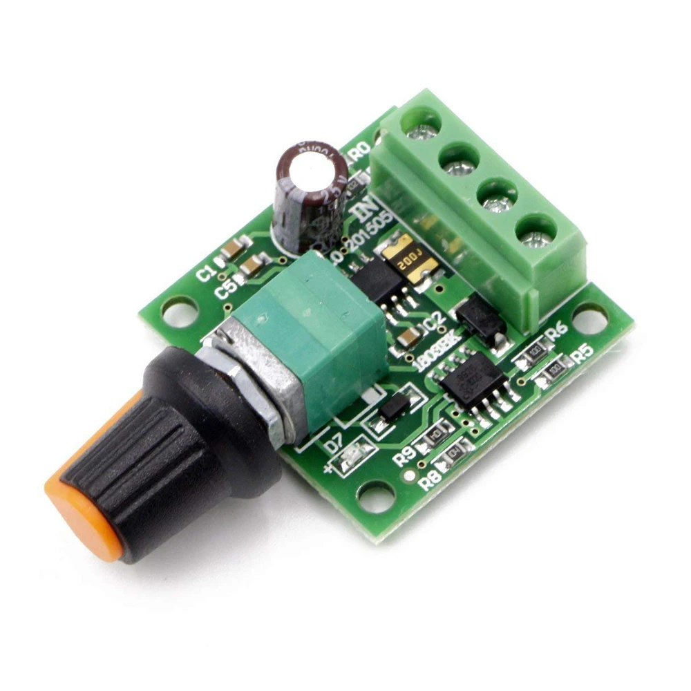 DC 1.8V 3V 5V 6V 12V 2A PWM Motor Speed Controller Low Voltage Motor Speed Controller PWM 0~100% Adjustable Drive Module