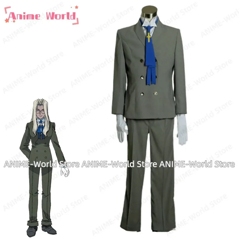 

2025 22 《》Высокое качество Hellsing Sir Интегральная форма Косплей Костюм Экипировка Хэллоуин Рождественский парик