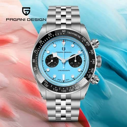 2026 New PAGANI DESIGN BB Flamingo Chronograph Luxury Sports Quartz Watch Men Sapphire mirror 100M Waterproof Fashion Wristwatch