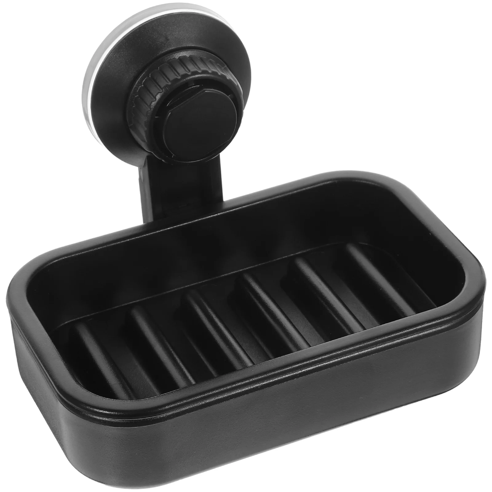 

Black Soap Dish Holder Suction Cup Stainless Steel Tray Sponge Wall Mounted Saver Dispenser