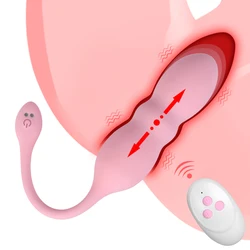 Jump Egg Telescopic Vibrating Egg Sex Shop Sex Toy for Women Remote Control Thrusting Panty Vibrator G Spot Vaginal Massager