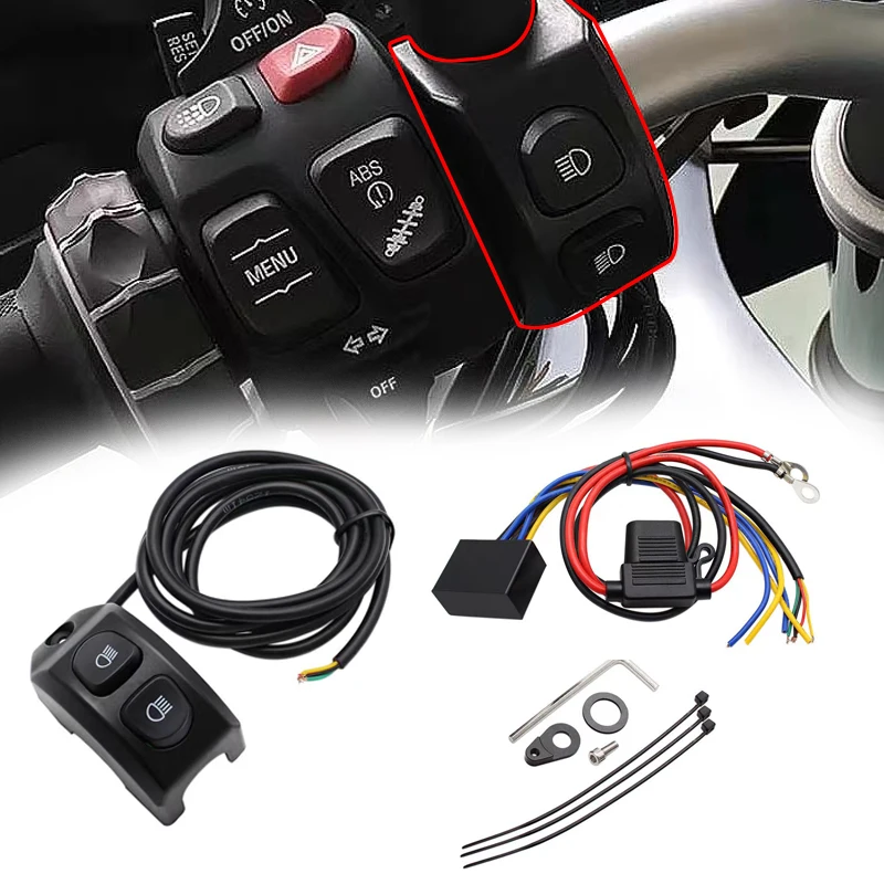 Motorcycle Handle Fog Light Switch Control Smart Relay For BMW F900XR R1200GS R1250GS ADV LC F850GS F750GS ADV Adventure Black