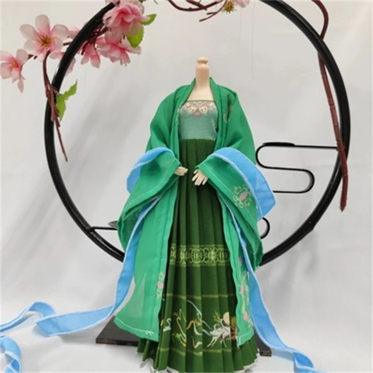 Long  trailer  Dress 1/6 Female Tradition Hanfu Long Dress Chinese Ancient Shirt Clothing Suit for 12inch Action Figure Toys